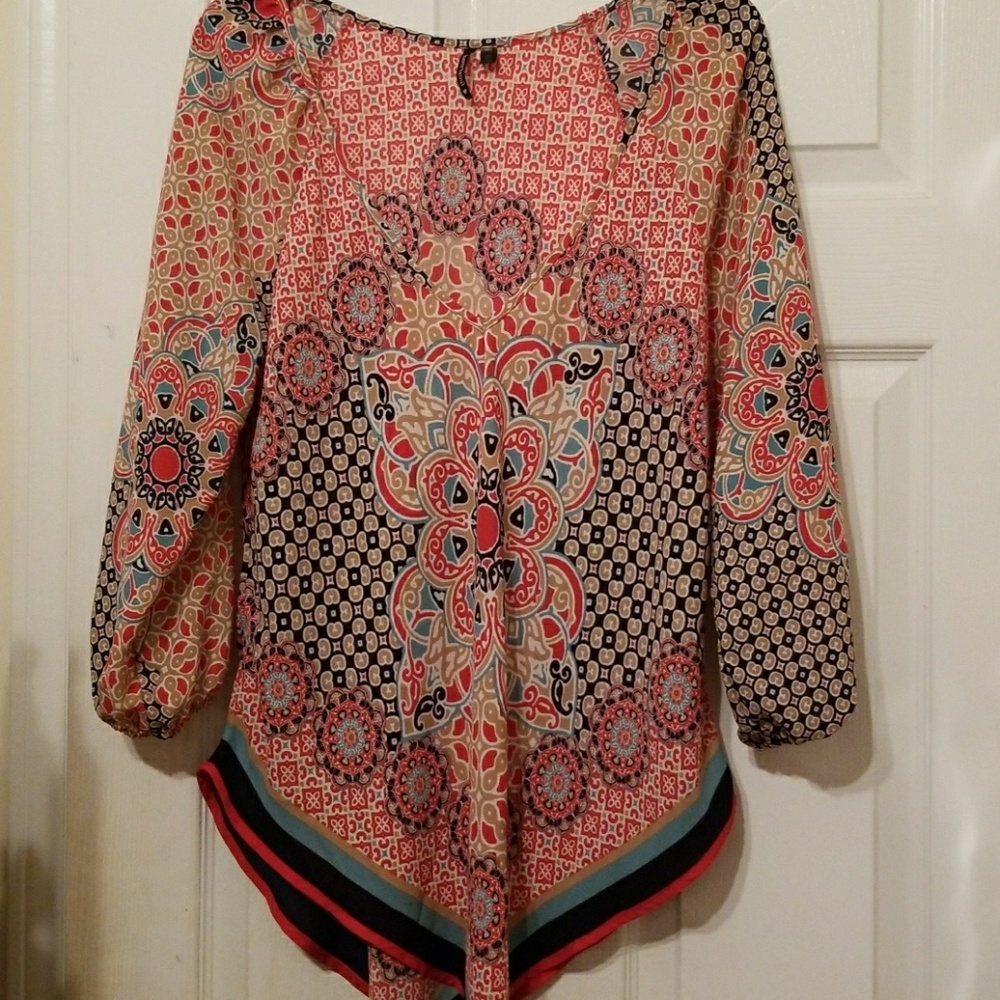 Multicolored handkerchief top